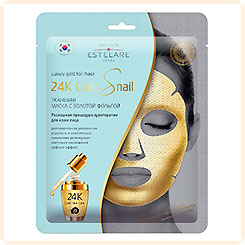 Маска для лица тканевая с Золотой фольгой 24К Gold Snail (Золотая улитка) Маска для лица тканевая с Золотой фольгой 24К Gold Snail (Золотая улитка)