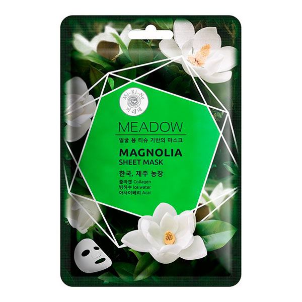 Маска для лица тканевая с ледниковой водой МАГНОЛИЯ и АСАИ MEADOW, 25 г Маска для лица тканевая с ледниковой водой МАГНОЛИЯ и АСАИ MEADOW, 25 г