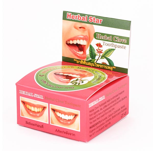 Зубная паста с экстрактом гвоздики круглая HERBAL-STAR, 30 г Зубная паста с экстрактом гвоздики круглая HERBAL-STAR, 30 г