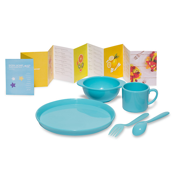 Набор силиконовой посуды для детей AMILA KIDS Голубой