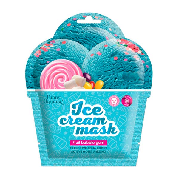 Охлаждающая тканевая маска-мороженое для лица Funny Organix FRUIT BUBBLE GUM, 22 г Охлаждающая тканевая маска-мороженое для лица Funny Organix FRUIT BUBBLE GUM, 22 г