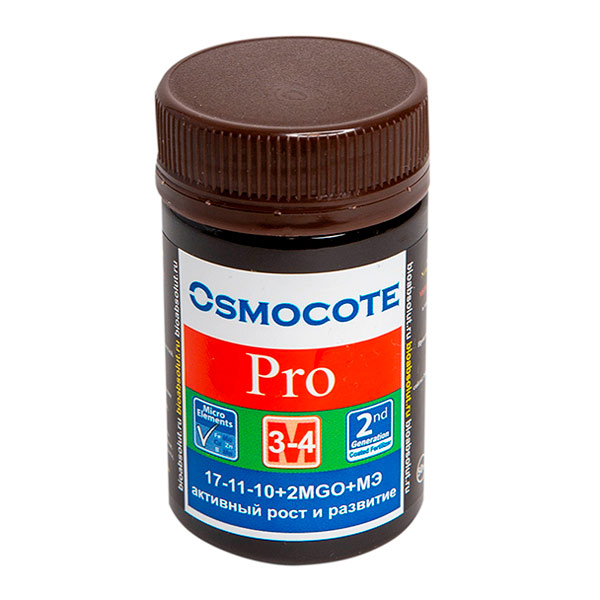 Удобрение Osmocote (Осмокот) Pro 3-4 месяца, Формула NPK 17-11-10+2MGO+ МЭ, 50 мл