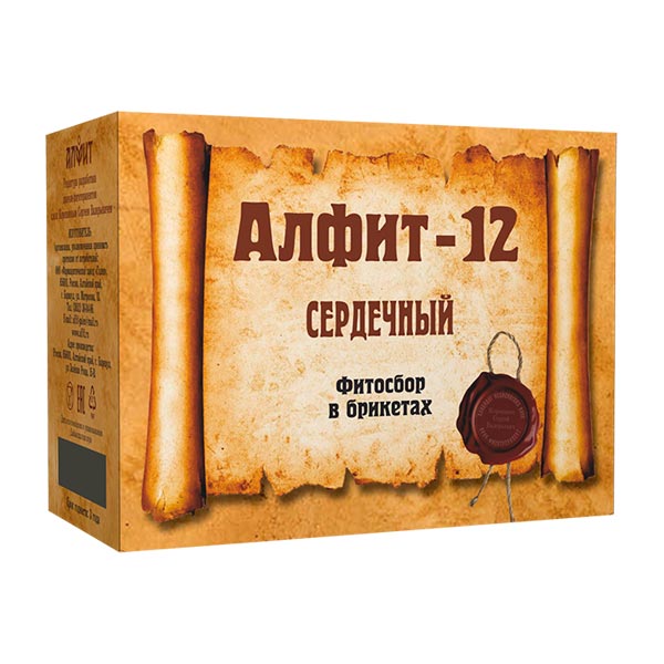 Чайный напиток Алфит-12 Сердечный, 60 брикетов х 2 г Чайный напиток Алфит-12 Сердечный, 60 брикетов х 2 г