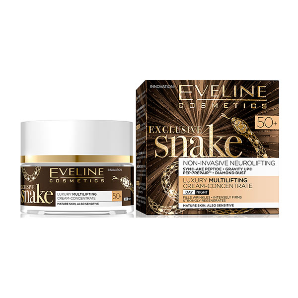 Крем-концентрат 50+ Эксклюзивный Мультилифтинг EXCLUSIVE SNAKE EVELINE, 50 мл Крем-концентрат 50+ Эксклюзивный Мультилифтинг EXCLUSIVE SNAKE EVELINE, 50 мл