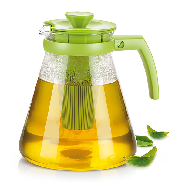 Чайник с ситечками для заваривания TEO TONE Зеленый, 1,25 л