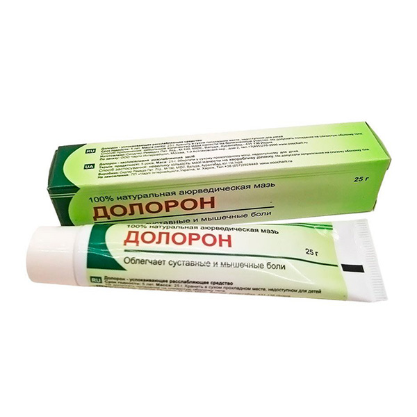 Мазь аюрведическая Долорон (при суставных и мышечных болях), 25 г Мазь аюрведическая Долорон (при суставных и мышечных болях), 25 г