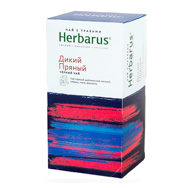 Чай черный с травами Дикий пряный Herbarus, 24 ф/п Чай черный с травами Дикий пряный Herbarus, 24 ф/п