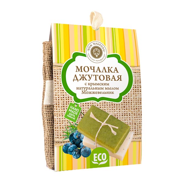 Мочалка с мылом Можжевельник, 100 г Мочалка с мылом Можжевельник, 100 г