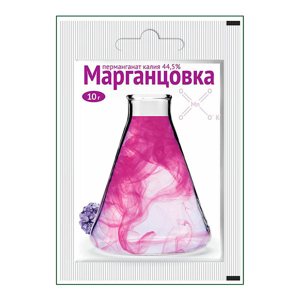 Марганцовка (перманганат калия 44,5%), 10 г