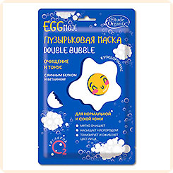 Маска для лица Пузырьковая с яичным белком Double Bubble EGGmoji, 25 г Маска для лица Пузырьковая с яичным белком Double Bubble EGGmoji, 25 г