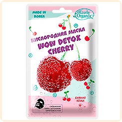 Маска для лица тканевая Кислородная Очищающая Сияние Кожи Wow Detox Cherry, 25 г Маска для лица тканевая Кислородная Очищающая Сияние Кожи Wow Detox Cherry, 25 г