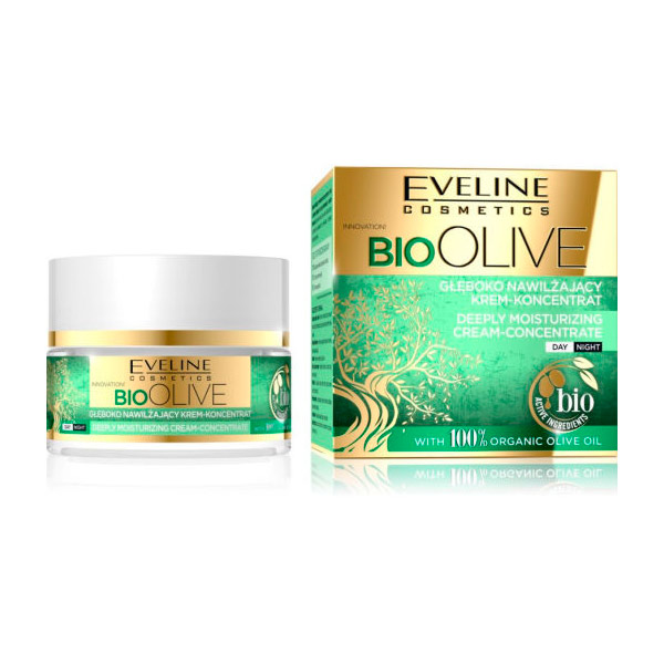 Крем-концентрат дневной/ночной Глубоко увлажняющий Bio OLIVE EVELINE, 50 мл Крем-концентрат дневной/ночной Глубоко увлажняющий Bio OLIVE EVELINE, 50 мл