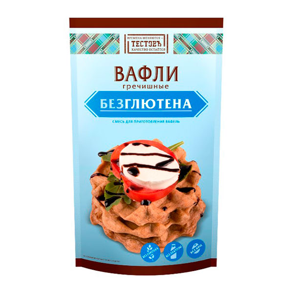 Венские вафли Гречишные без глютена (смесь для приготовления), 200 г Венские вафли Гречишные без глютена (смесь для приготовления), 200 г