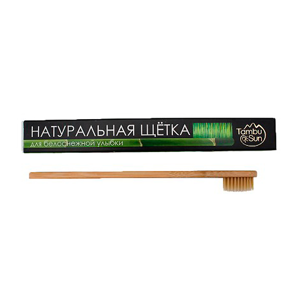 Зубная щетка натуральная Tambusun, 1 шт. Зубная щетка натуральная Tambusun, 1 шт.