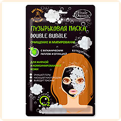 Маска для лица Пузырьковая с вулканическим пеплом Double Bubble, 25 г Маска для лица Пузырьковая с вулканическим пеплом Double Bubble, 25 г