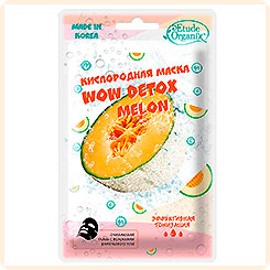 Маска для лица тканевая Кислородная Очищающая Тонизирующая Wow Detox Melon, 25 г Маска для лица тканевая Кислородная Очищающая Тонизирующая Wow Detox Melon, 25 г
