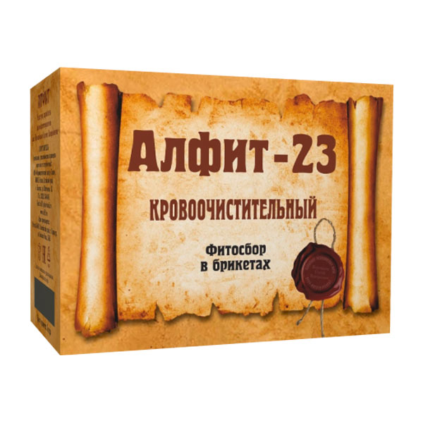Чайный напиток Алфит-23 Кровоочистительный, 60 брикетов х 2 г Чайный напиток Алфит-23 Кровоочистительный, 60 брикетов х 2 г