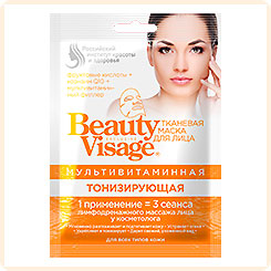 Маска для лица тканевая Beauty Visage Мультивитаминная Тонизирующая, 25 мл Маска для лица тканевая Beauty Visage Мультивитаминная Тонизирующая, 25 мл