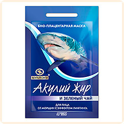 Маска плацентарная для лица Акулий жир-Зеленый чай. От морщин с эффектом лифтинга, 10 мл Маска плацентарная для лица Акулий жир-Зеленый чай. От морщин с эффектом лифтинга, 10 мл