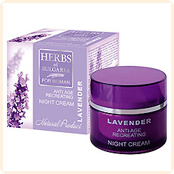 Крем для лица Ночной Омолаживающий Обновляющий Herbs of Bulgaria Lavender, 50 мл Крем для лица Ночной Омолаживающий Обновляющий Herbs of Bulgaria Lavender, 50 мл