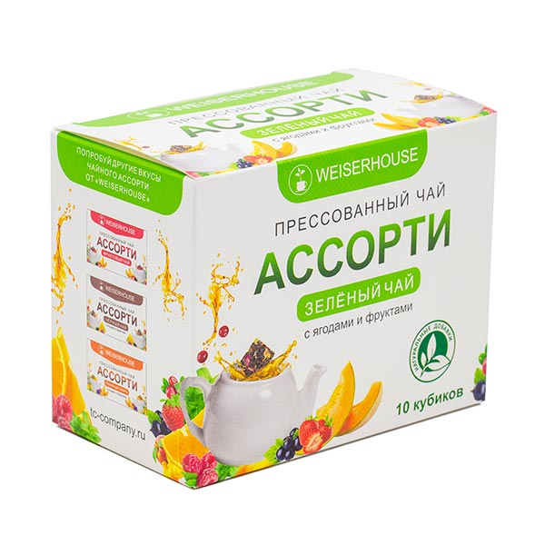 Чай зеленый Чайное ассорти (кубики 5-7 г), 10 шт.