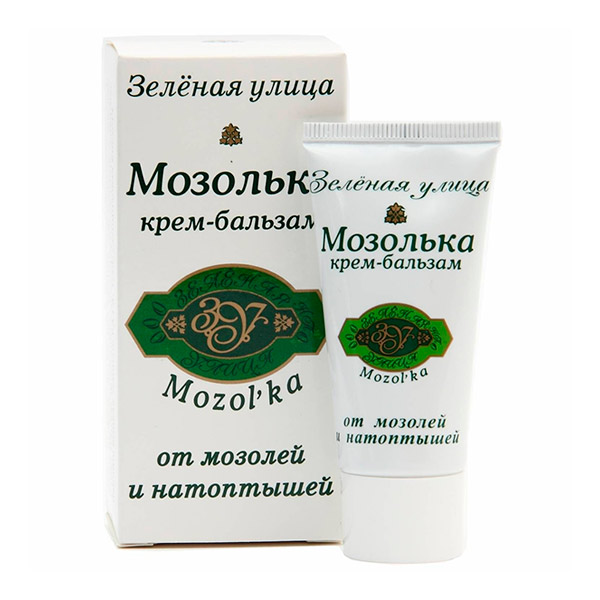 Крем-бальзам Мозолька (от мозолей и натоптышей), 30 мл Крем-бальзам Мозолька (от мозолей и натоптышей), 30 мл