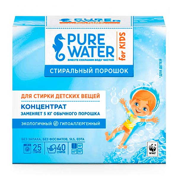 Стиральный порошок для детского белья Pure Water, 800 г Стиральный порошок для детского белья Pure Water, 800 г
