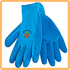 Перчатки LISTOK нейлоновые с каучуковым покрытием (голубые), М 