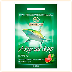 Маска эластин-коллагеновая Акулий жир-Арбуз. Освежающая, 10 мл Маска эластин-коллагеновая Акулий жир-Арбуз. Освежающая, 10 мл