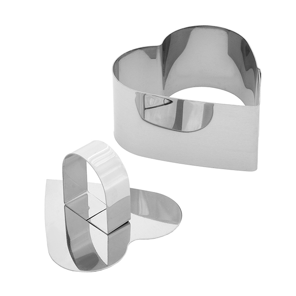 Форма с прессом для выкладки салатов и гарниров Сердце, 8х8х4 см Форма с прессом для выкладки салатов и гарниров Сердце, 8х8х4 см