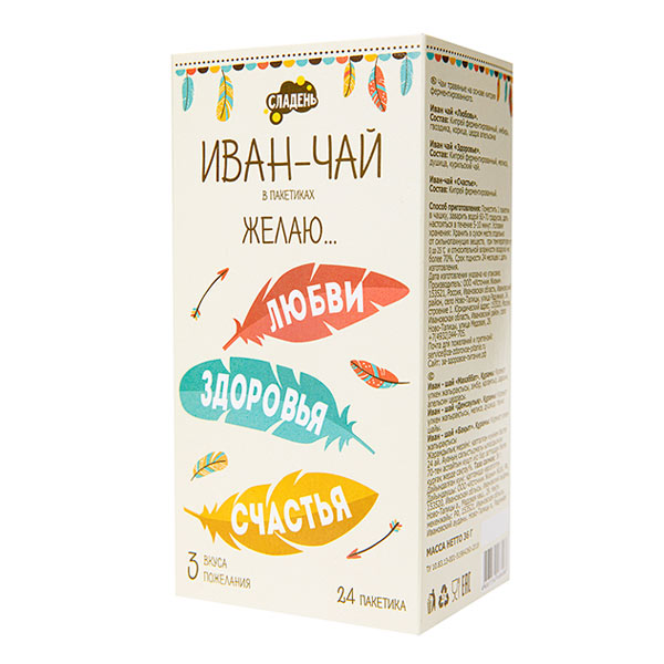 Иван-чай для счастья, здоровья, любви (3 вкуса), 24 ф/п Иван-чай для счастья, здоровья, любви (3 вкуса), 24 ф/п