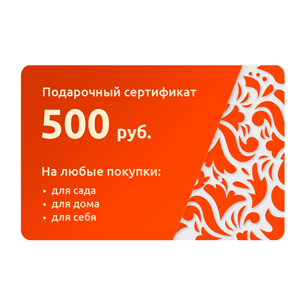 Подарочный сертификат на 500 рублей