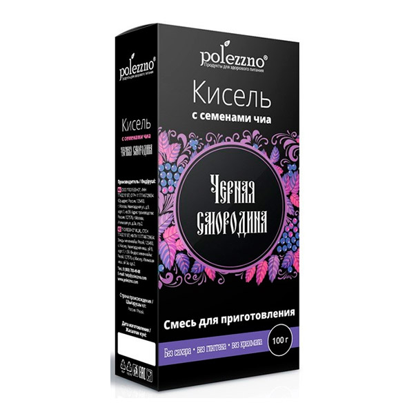 Кисель Чёрная смородина Polezzno, 100 г Кисель Чёрная смородина Polezzno, 100 г