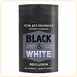 Гель для умывания Экспресс-очищение Активный уголь и Белая глина BLACK & WHITE, 150 мл Гель для умывания Экспресс-очищение Активный уголь и Белая глина BLACK & WHITE, 150 мл