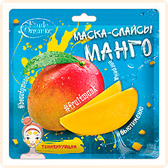 Маска-слайсы для лица тканевая Тонизирующая Манго, 25 г Маска-слайсы для лица тканевая Тонизирующая Манго, 25 г
