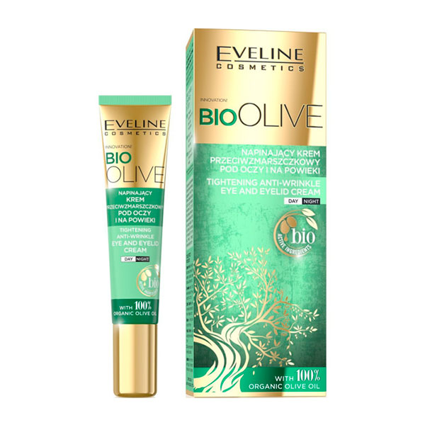Крем против морщин для кожи вокруг глаз Дневной/Ночной Укрепляющий Bio OLIVE EVELINE, 20 мл Крем против морщин для кожи вокруг глаз Дневной/Ночной Укрепляющий Bio OLIVE EVELINE, 20 мл