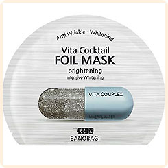 Маска для лица тканевая Фольгированная Осветляющая FOIL MASK, 30 мл Маска для лица тканевая Фольгированная Осветляющая FOIL MASK, 30 мл