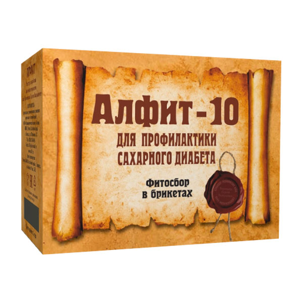 Чайный напиток Алфит-10 Для профилактики сахарного диабета, 60 брикетов х 2 г Чайный напиток Алфит-10 Для профилактики сахарного диабета, 60 брикетов х 2 г