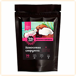 Стружка кокосовая низкой жирности органическая LOW FAT диетическая (Выпечка и десерты), 70 г Стружка кокосовая низкой жирности органическая LOW FAT диетическая (Выпечка и десерты), 70 г